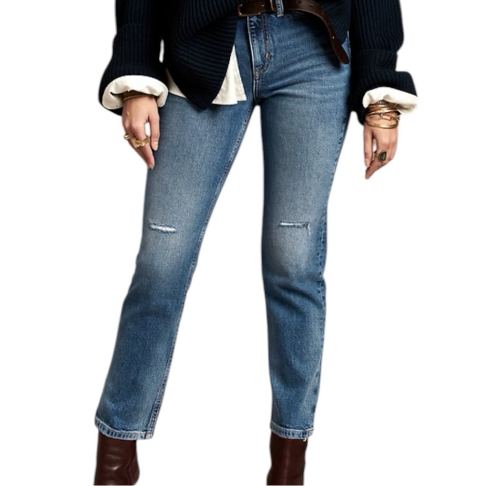 Banana Republic High Rise Straight Ankle Jean